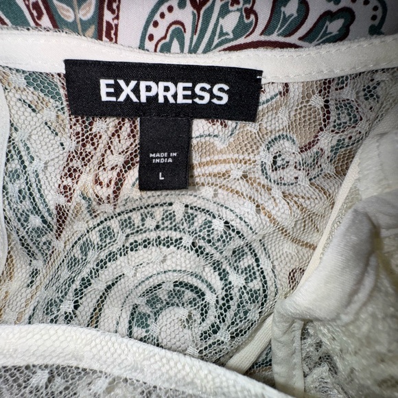 Express White Lace Blouse - Picture 3 of 3